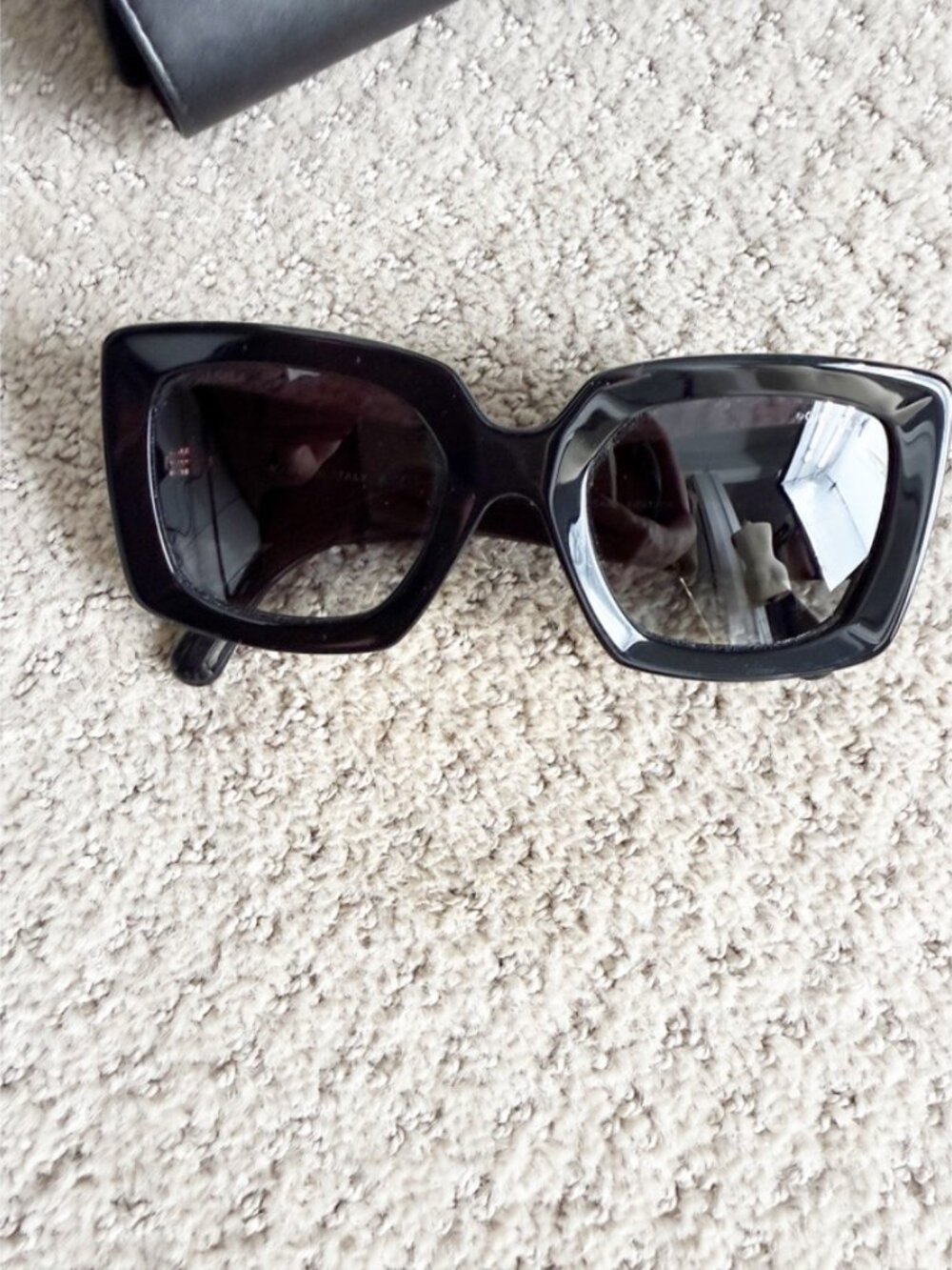 CHANEL Black Oversized Rectangle Sunglasses w/ Orig. Packaging Celeb Style - Picture 6 of 16